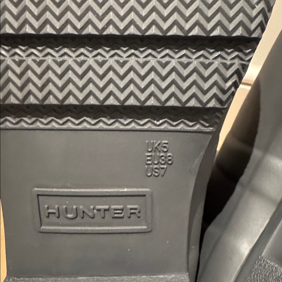 NEW Hunter Original Short Charcoal Black Waterproof Rain Boots size 7 38 - Picture 8 of 8